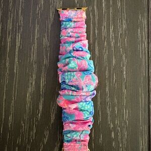 Lilly Pulitzer Pink and Blue Apple Watch scrunchie Band